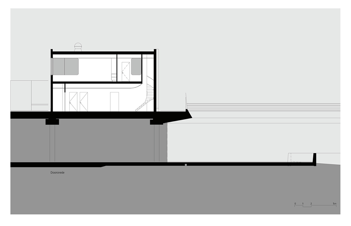 This white bus drivers building cares about drivers&rsquo; privacy installed at Amsterdam Central