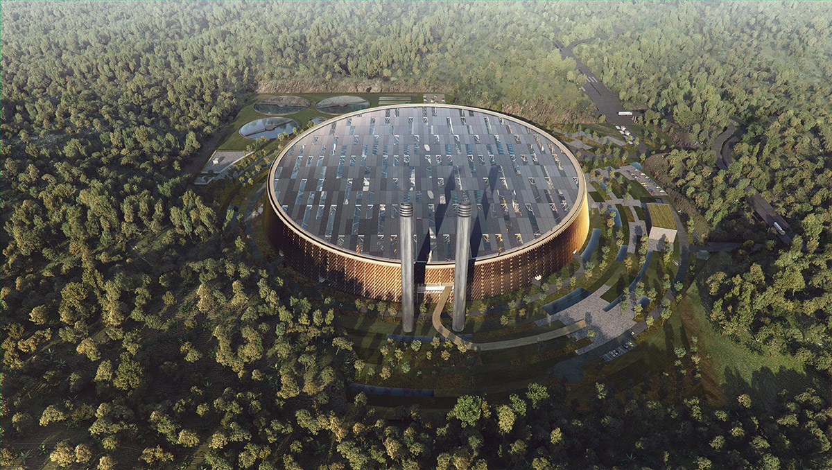 Schmidt Hammer Lassen Architects will design the largest waste-to-energy plant of the world in China