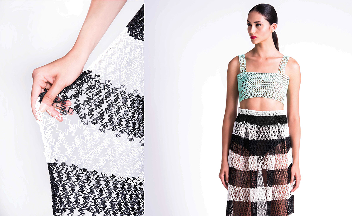 Danit Peleg created these strange clothes by using 3D-Printer