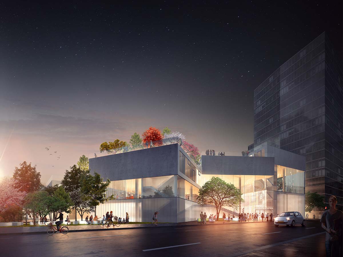 BIG creates shifting platforms with elevated green terraces for Wilson Secondary School in Virginia