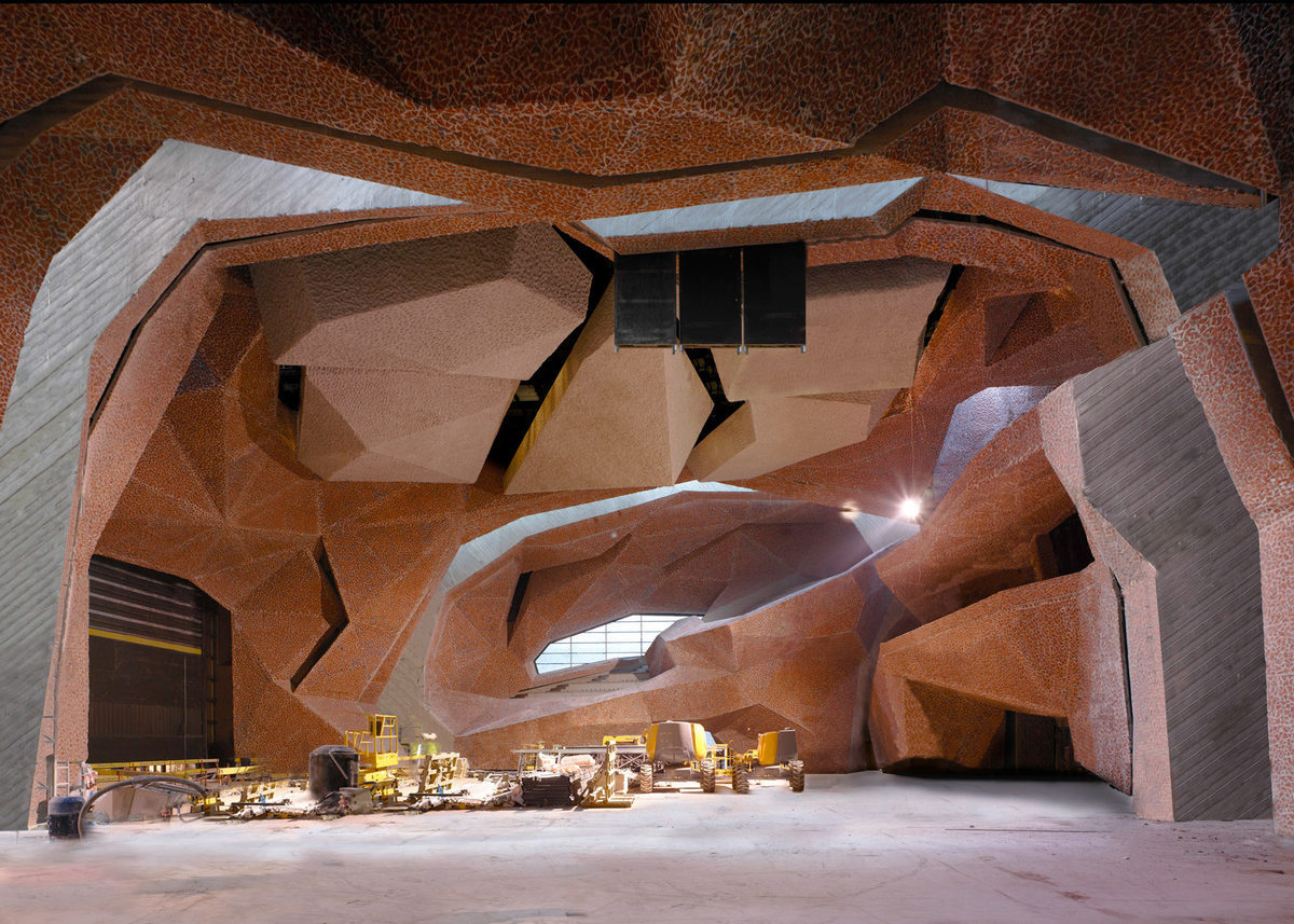Fernando Menis’ CKK Jordanki Concert Hall in Torun presents a cave-like building