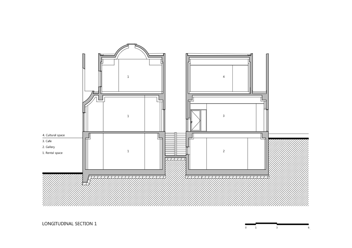Moon Hoon Architects completed ’’Two Moon’’: a multi use building comprises two-segmented pieces