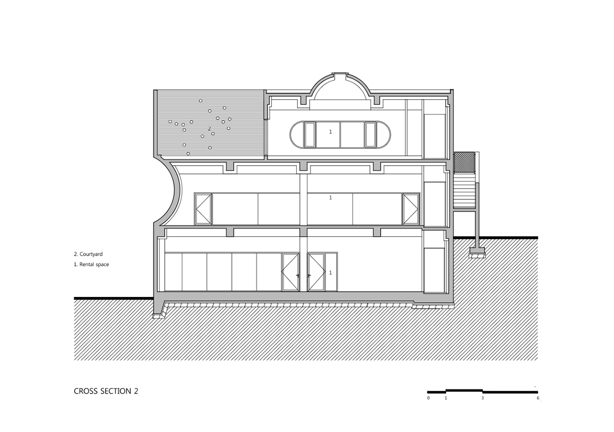 Moon Hoon Architects completed ’’Two Moon’’: a multi use building comprises two-segmented pieces