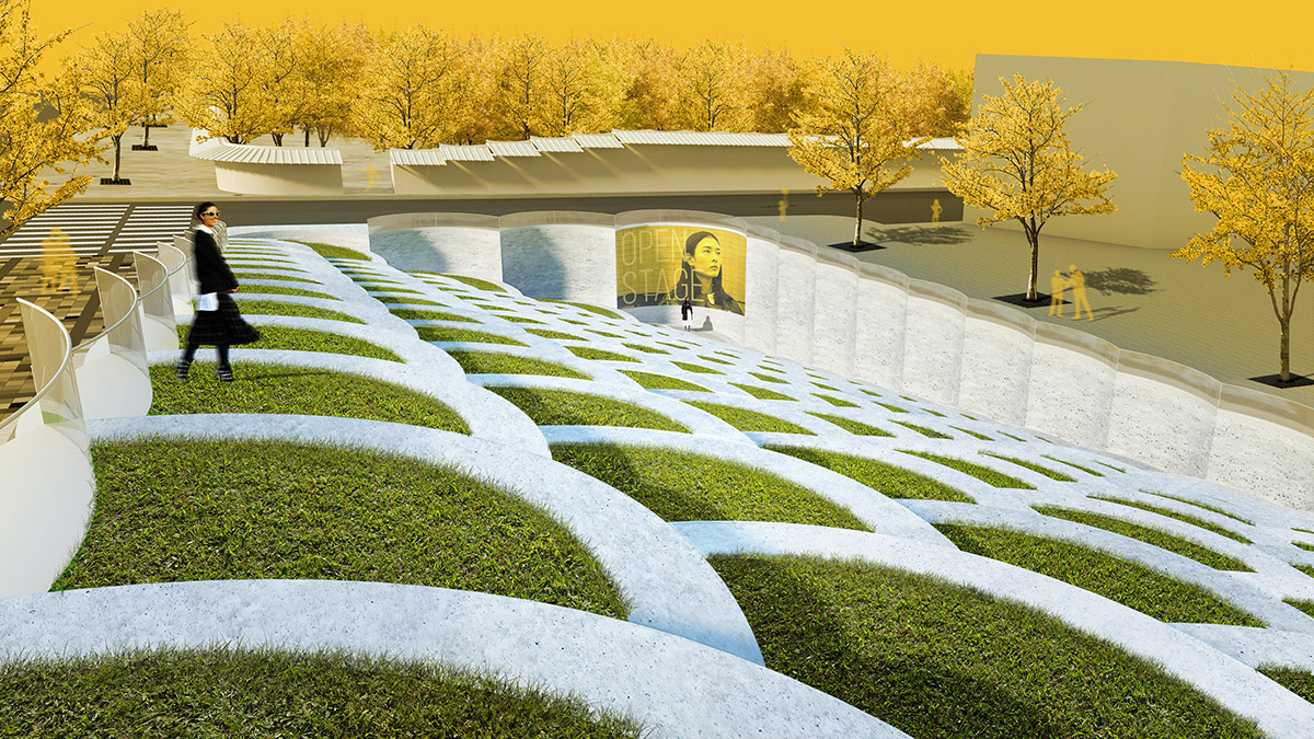 Dror creates a monumental podium for Seoul Square challenging to the gravity