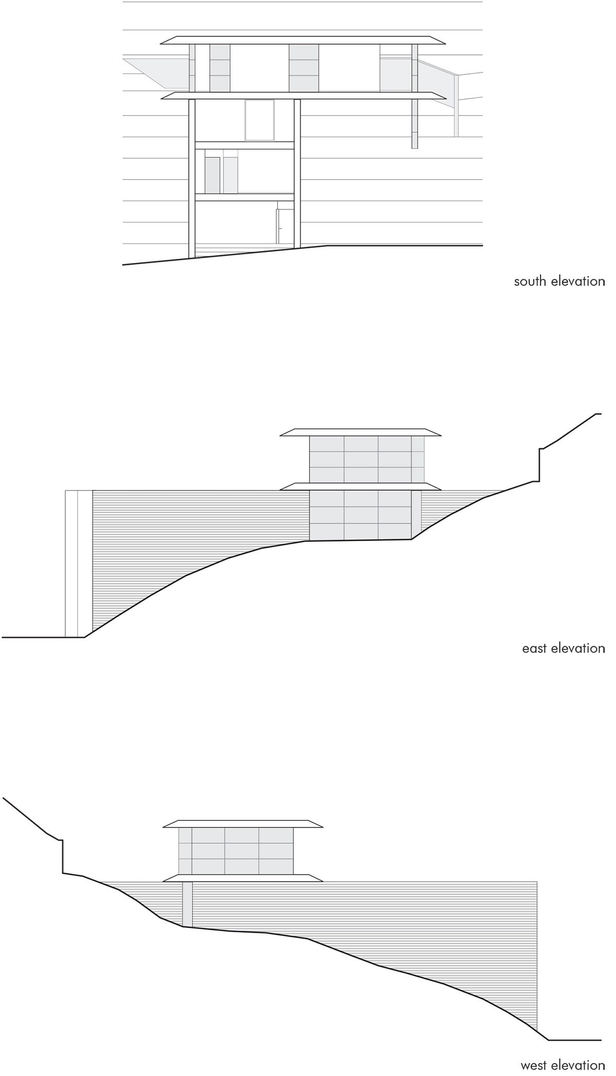 Ya-House creates vertical walls through sectional cuts of the material of concrete in  Hyogo