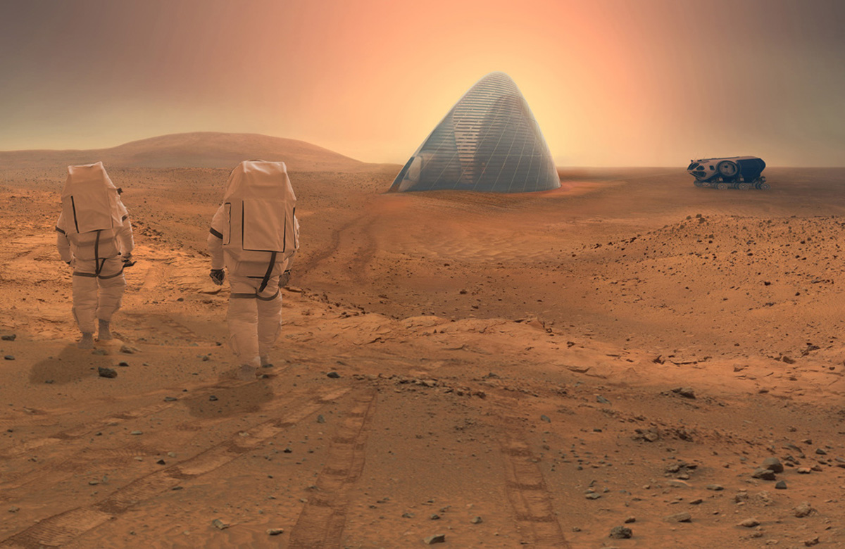 Mars Ice House uses inventive materials and 3D Printing techniques to build a new habitat on mars