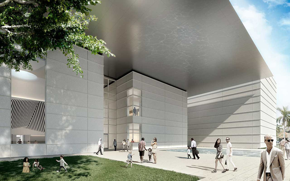 The new extension at the Norton Museum of Art, Florida breaks the ground designed by Foster+Partners