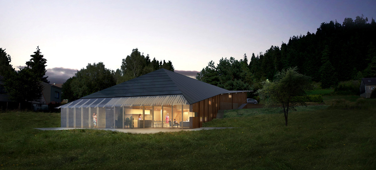 Kengo Kuma revealed a new wooden-House in Auvergne