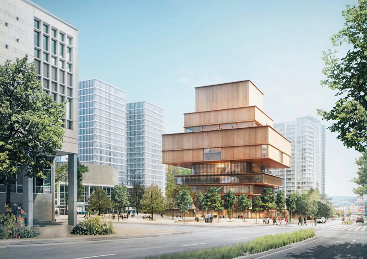 Herzog & de Meuron revealed stacked boxes Vancouver Art Gallery Concept Design