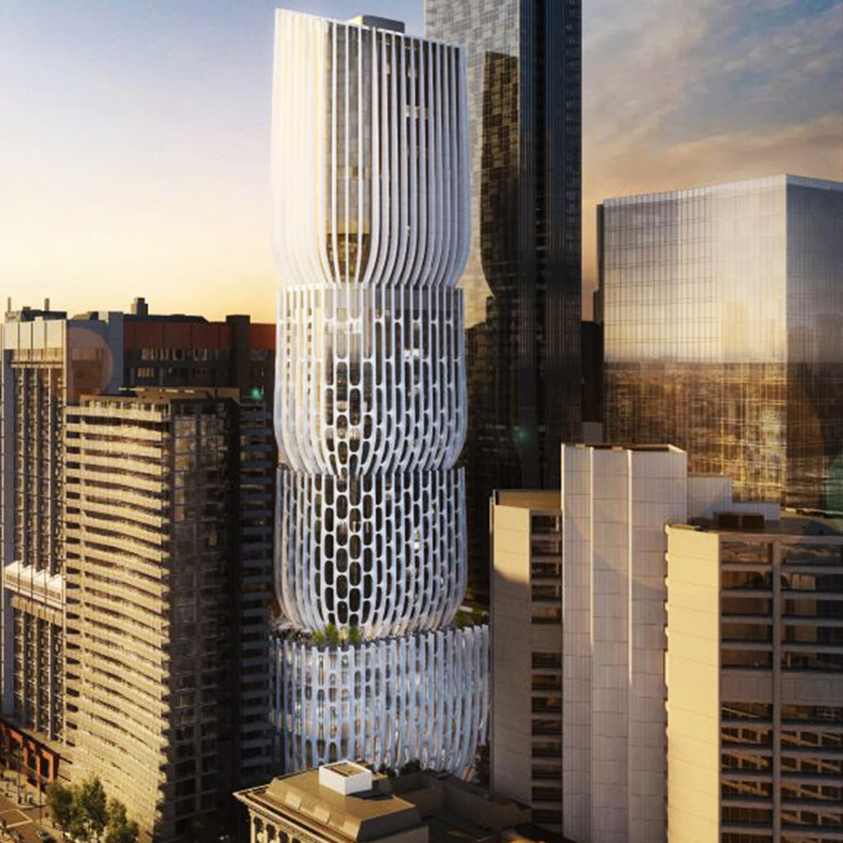 Zaha Hadid’s first mixed-used tower for Melbourne resembles a ’’lacework’