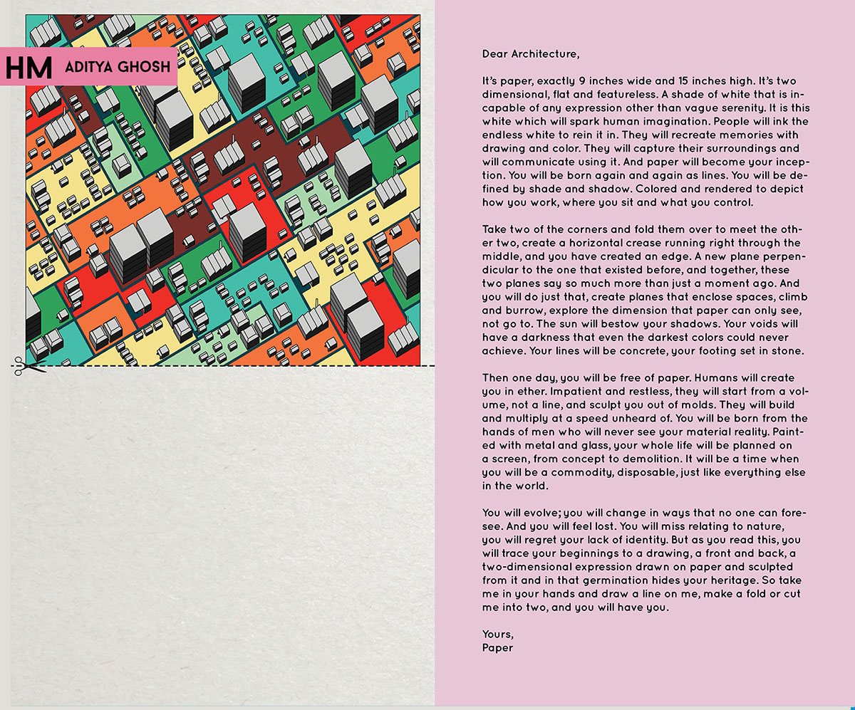 ’’Dear Architecture’’ Winners briefly touch upon many critical issues for architecture profession