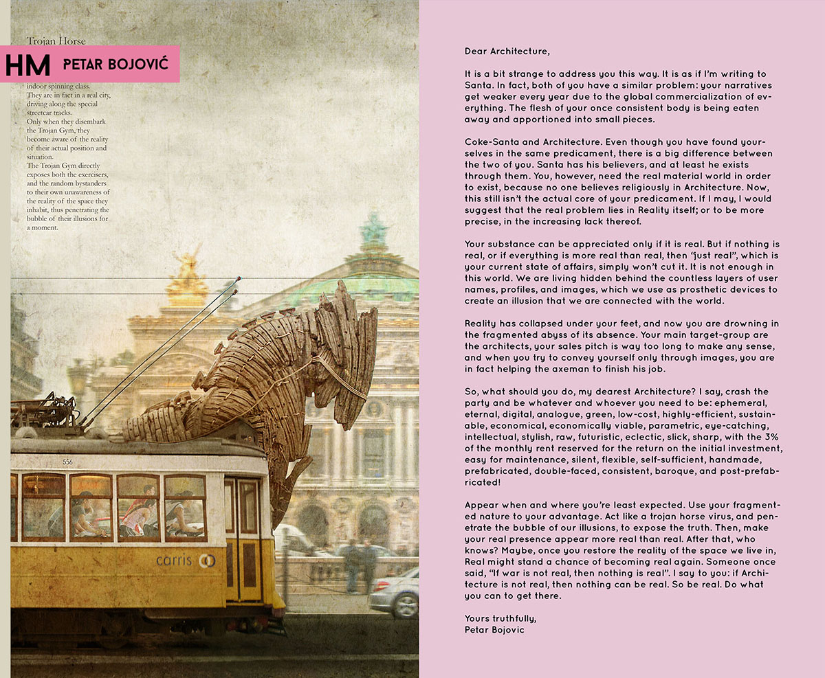 ’’Dear Architecture’’ Winners briefly touch upon many critical issues for architecture profession