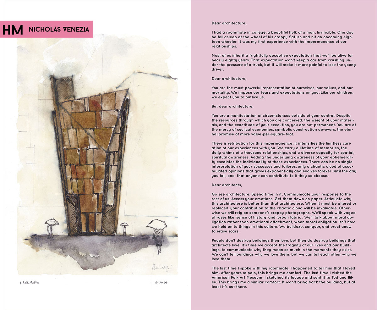 ’’Dear Architecture’’ Winners briefly touch upon many critical issues for architecture profession