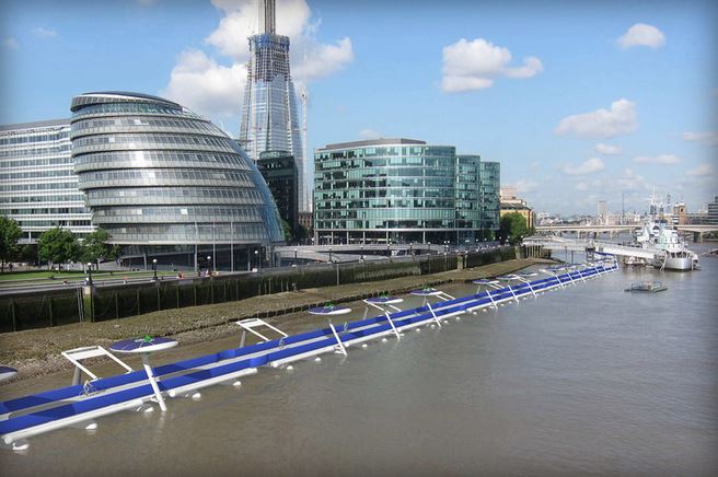 Floating bike highway proposed for London&rsquo;s River Thames