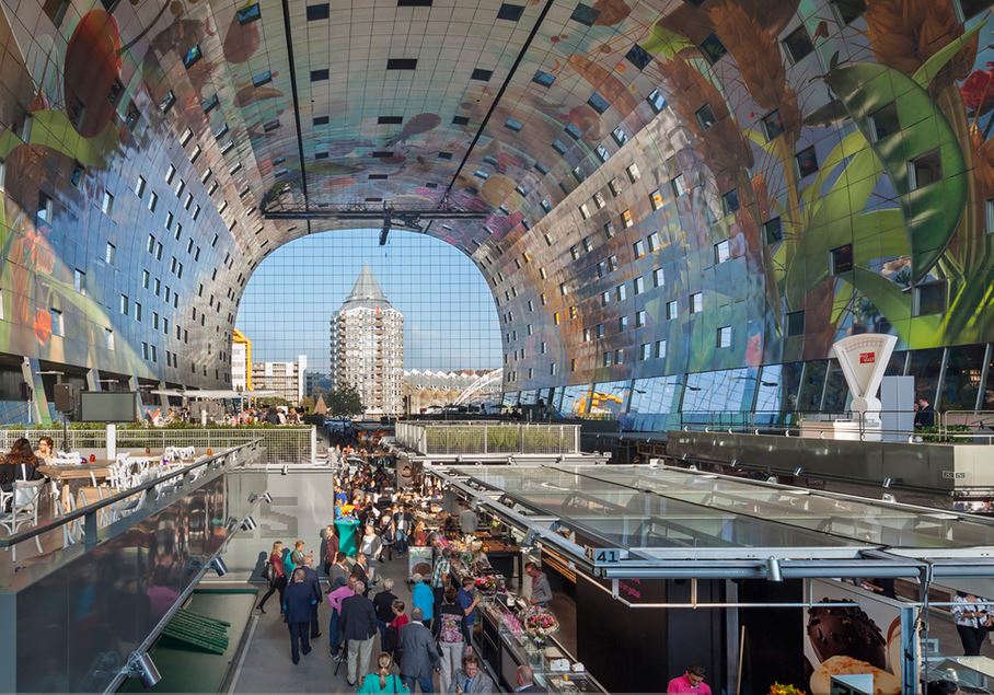 Markthal Rotterdam Opens Today:A mix of housing and market