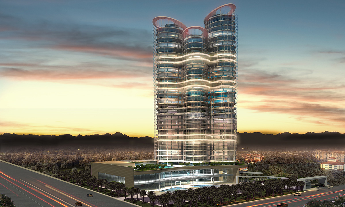 A new circular mixed-used towers will rise in Arbil designed by 4M Architecture
