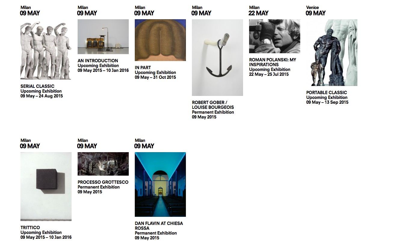 Fondazione Prada will be opened with fresh activites on 9 May 2015