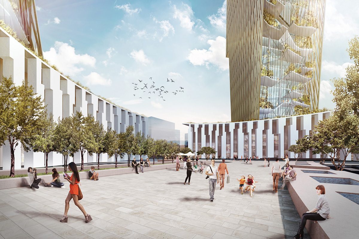 Daniel Libeskind’s new ’’Tor Di Valle Roma’’ crystallizes the interiors with varied forms