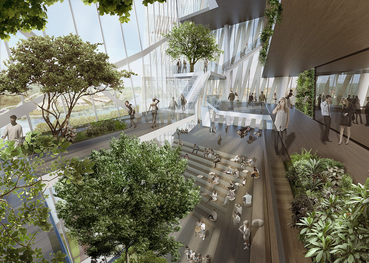 Daniel Libeskind’s new ’’Tor Di Valle Roma’’ crystallizes the interiors with varied forms