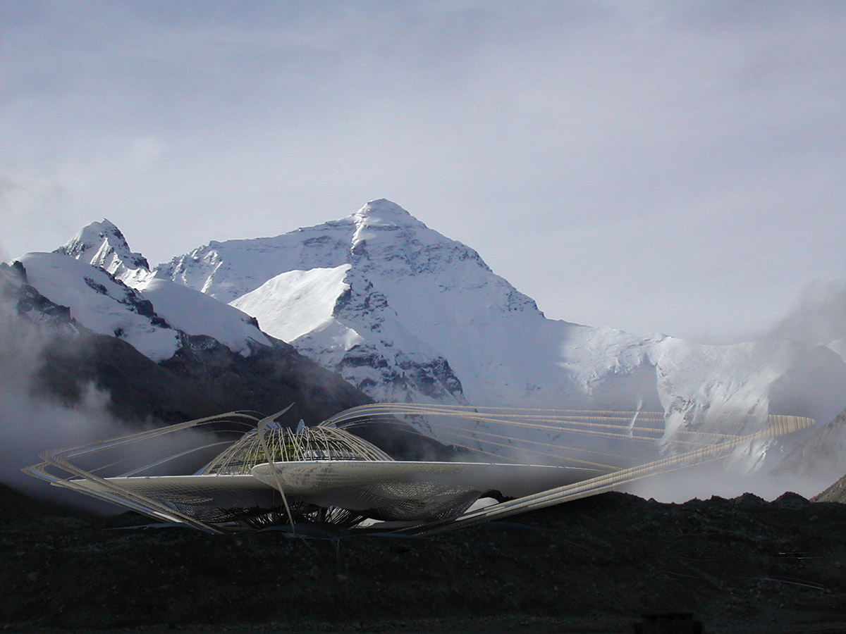Margot Krasojevic designed The Artificial Snow Cave Hut, Emergency Shelter for Nepal