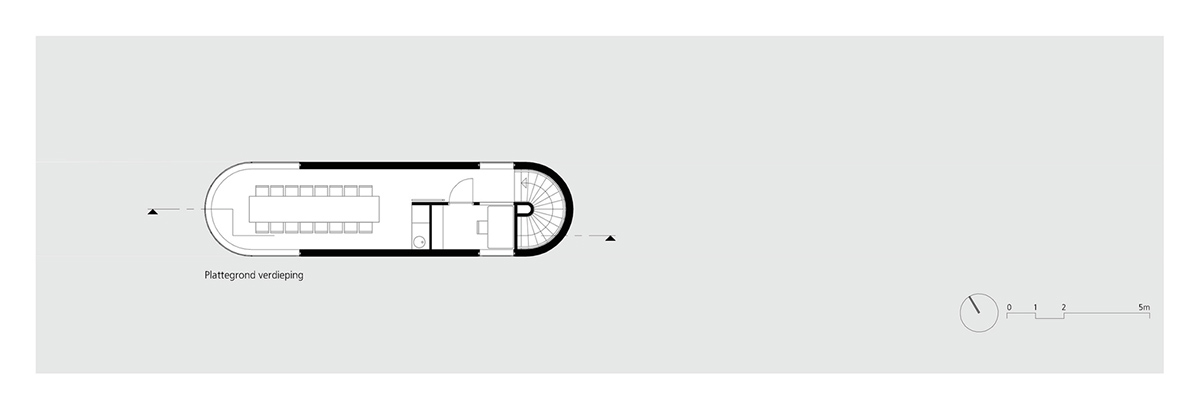 This white bus drivers building cares about drivers&rsquo; privacy installed at Amsterdam Central