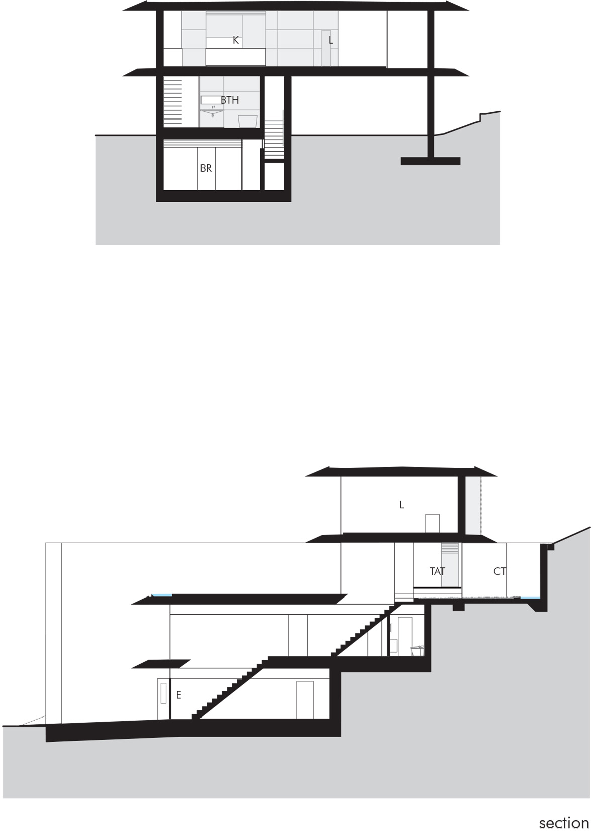 Ya-House creates vertical walls through sectional cuts of the material of concrete in  Hyogo