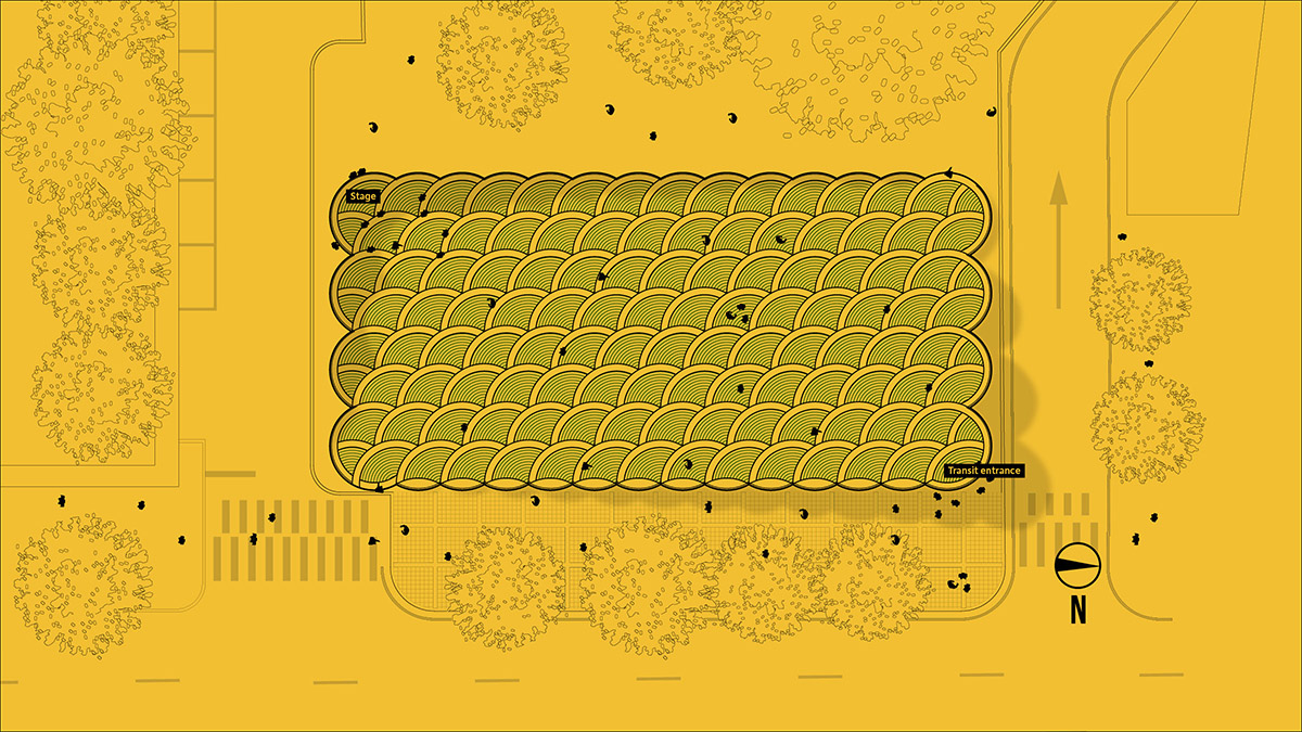 Dror creates a monumental podium for Seoul Square challenging to the gravity
