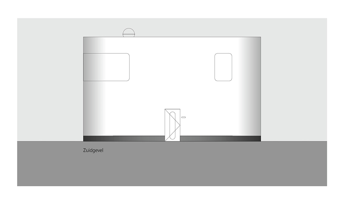 This white bus drivers building cares about drivers&rsquo; privacy installed at Amsterdam Central