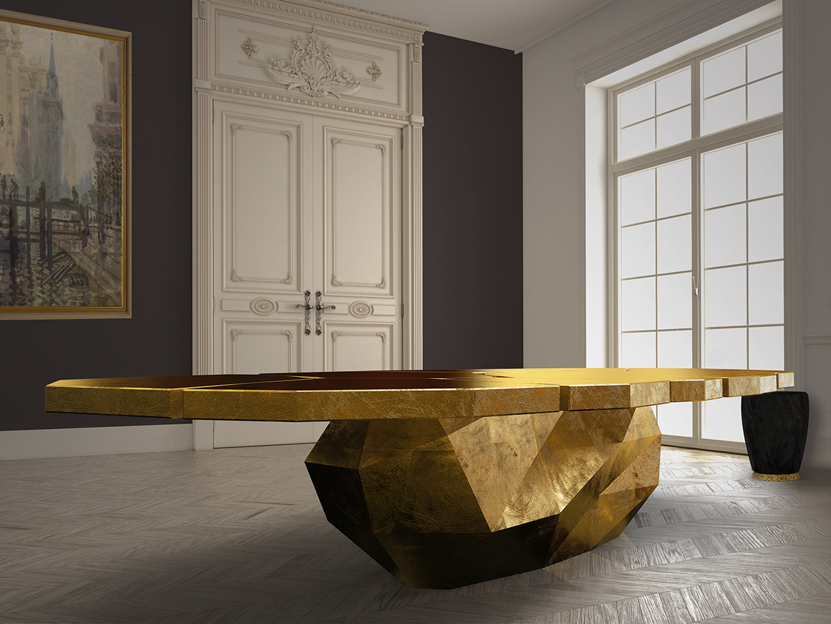 Bateye presents its new Porto creation:stone table and new sideboard