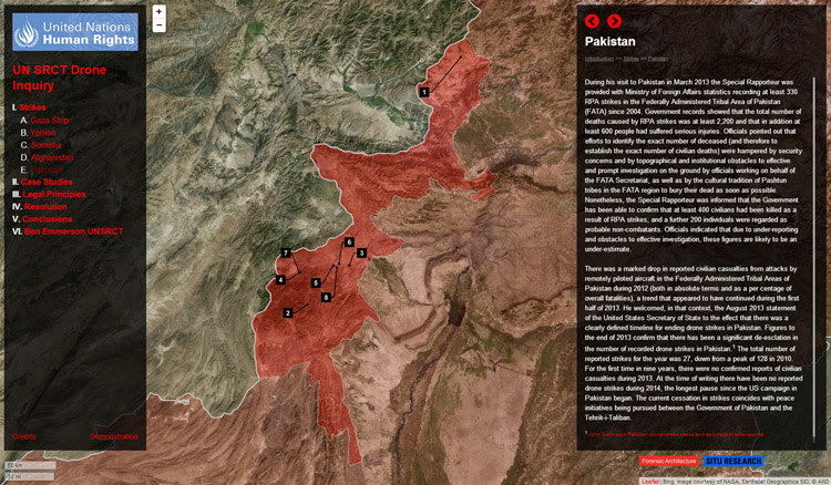 Forensic Architecture&SITU Research launch online platform for UN Special Rapporteur drone inquiry