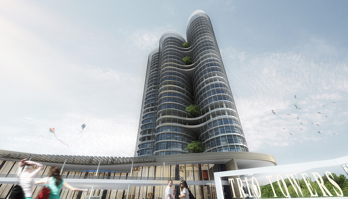 A new circular mixed-used towers will rise in Arbil designed by 4M Architecture