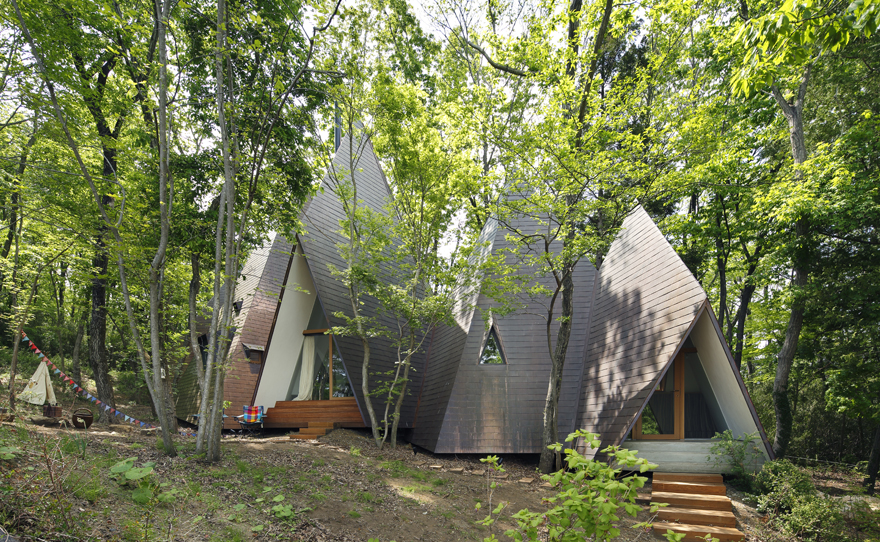 Triangular Residential Structures ’’Nasu Tepee’’ designed by Hiroshi Nakamura