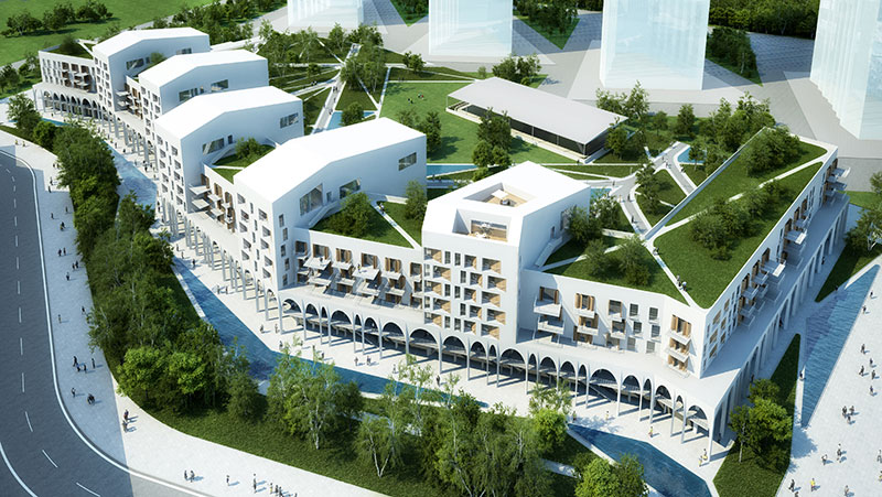 Multifunctional Complex designed by Peter Pichler Architecture