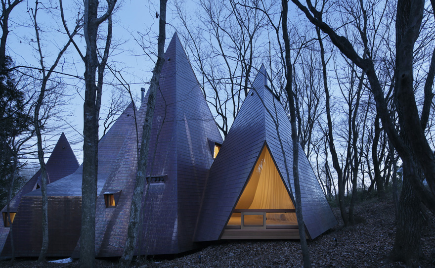 Triangular Residential Structures ’’Nasu Tepee’’ designed by Hiroshi Nakamura