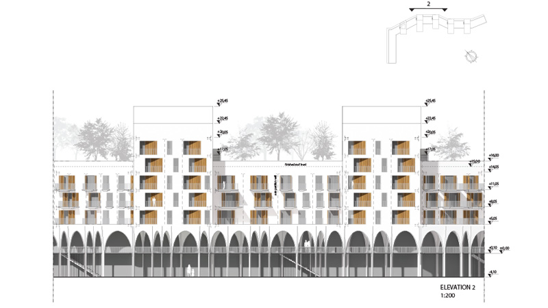 Multifunctional Complex designed by Peter Pichler Architecture