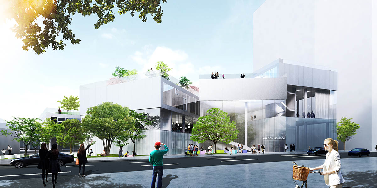 BIG creates shifting platforms with elevated green terraces for Wilson Secondary School in Virginia