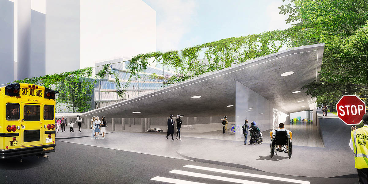 BIG creates shifting platforms with elevated green terraces for Wilson Secondary School in Virginia