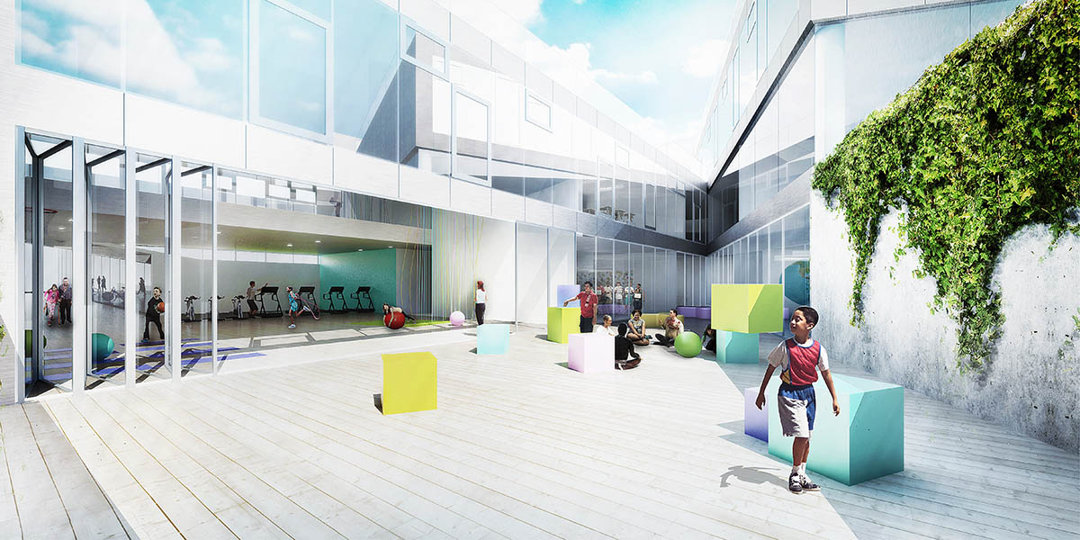 BIG creates shifting platforms with elevated green terraces for Wilson Secondary School in Virginia