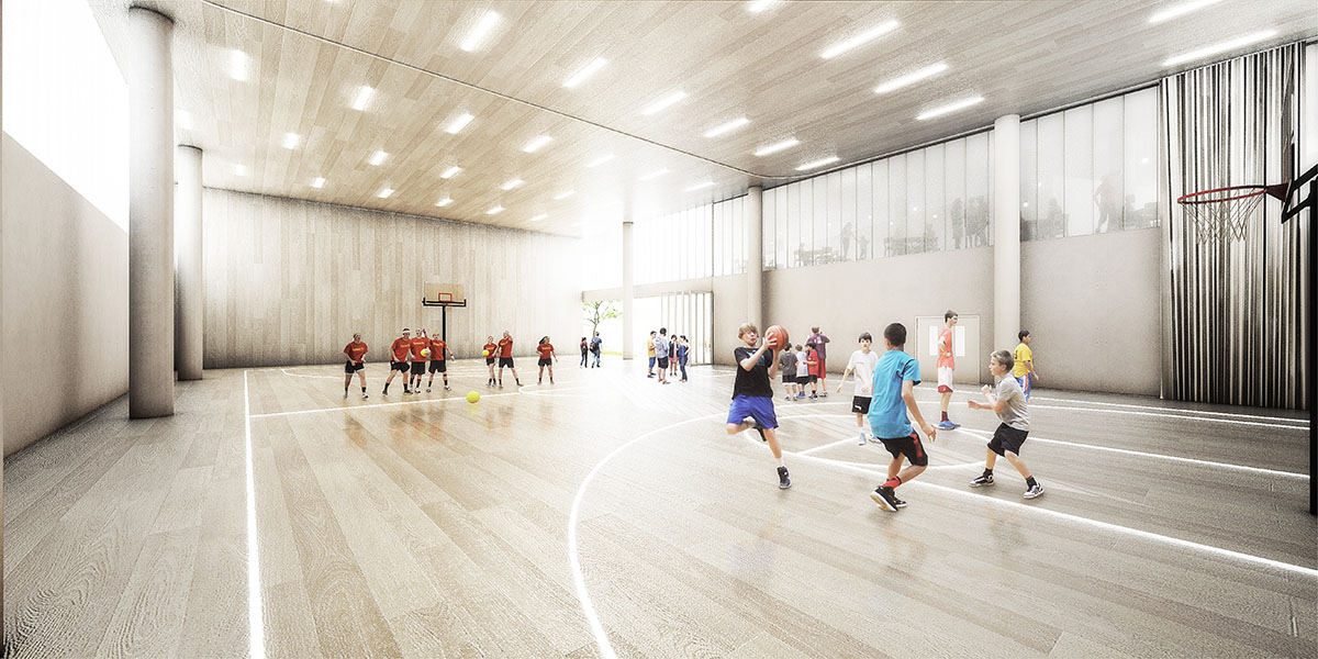 BIG creates shifting platforms with elevated green terraces for Wilson Secondary School in Virginia