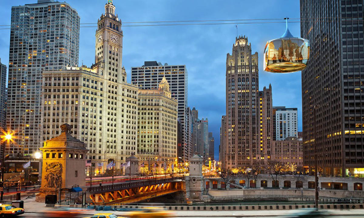 An Urban Gondola unveiled for the Chicago Skyline boosting Chicago&rsquo;s tourism