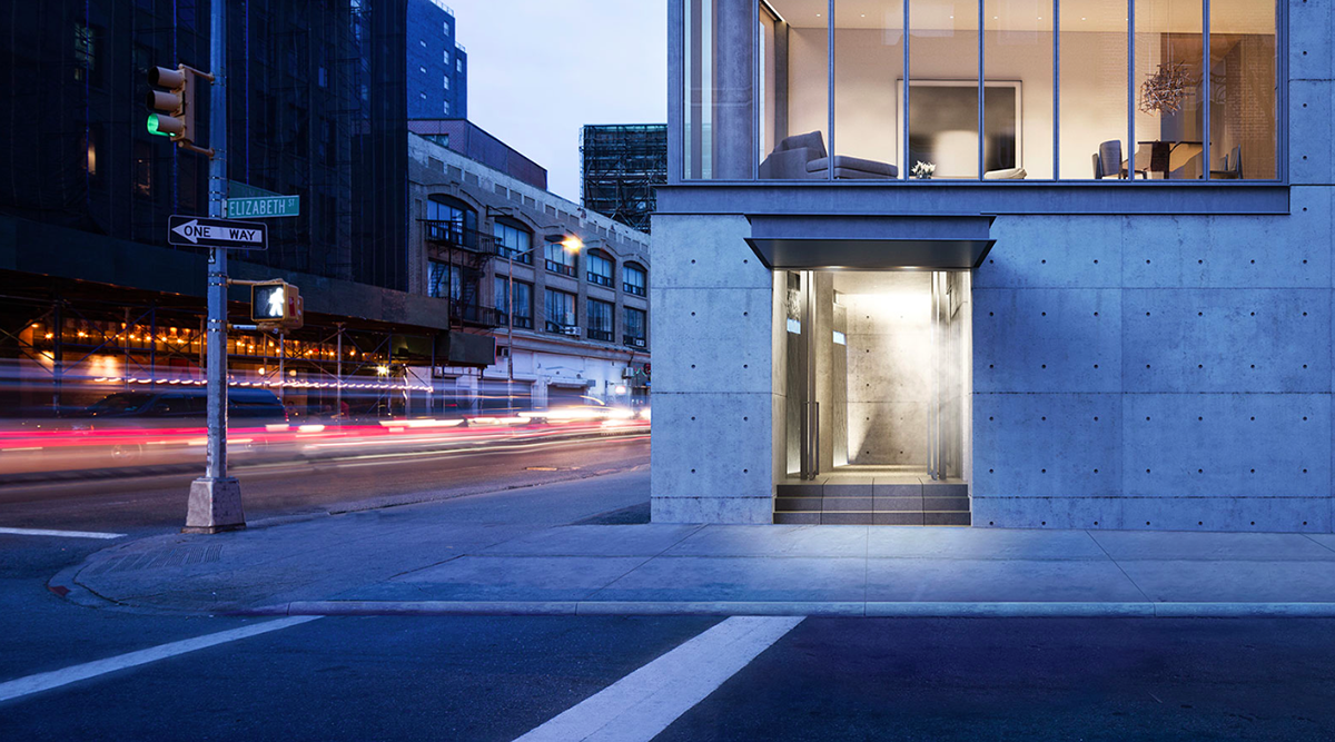 Tadao Ando&rsquo;s 152 Elizabeth Street in Manhattan is covered by a living vegetation wall