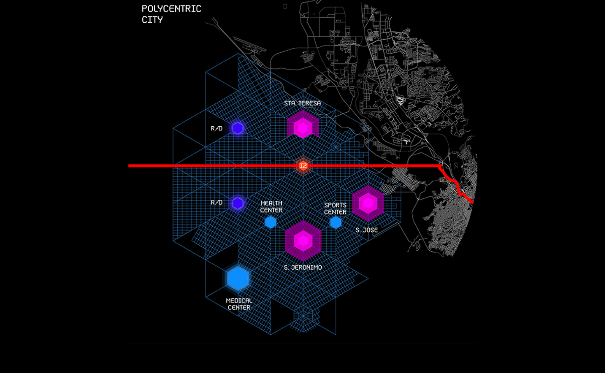 Fernando Romero envisions Mexico and USA Border with Border City over hexagonal layout