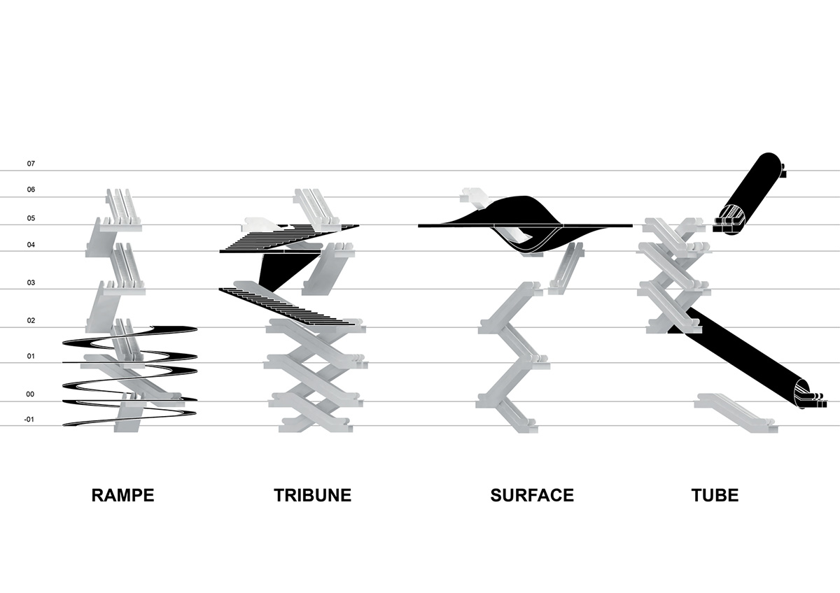 OMA creates ’diversions’ for visitors in the proposal of Galeries Lafayette Lumière in Paris