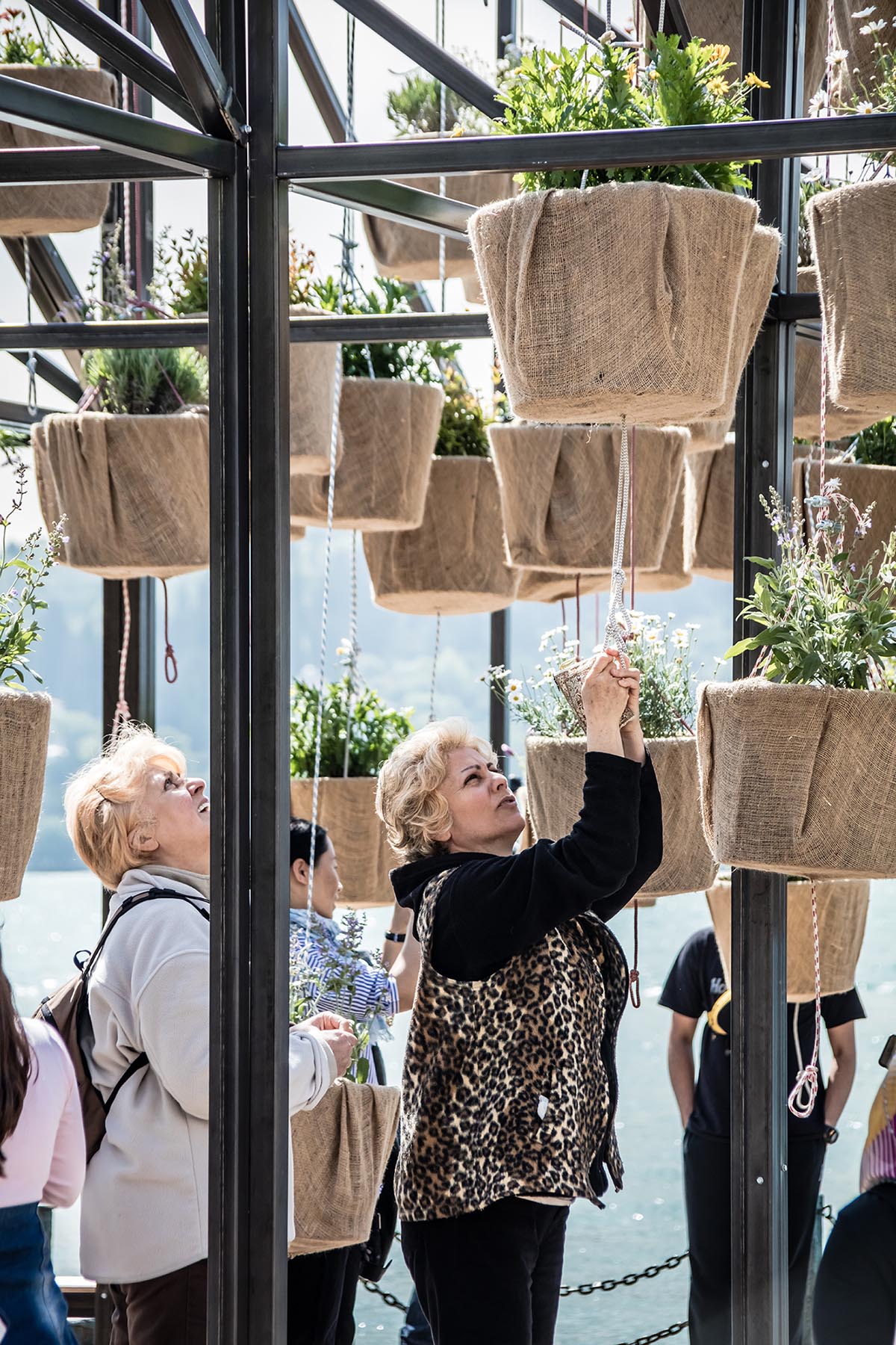 SO? designed a suspended public garden in Istanbul’s Ortakoy Square
