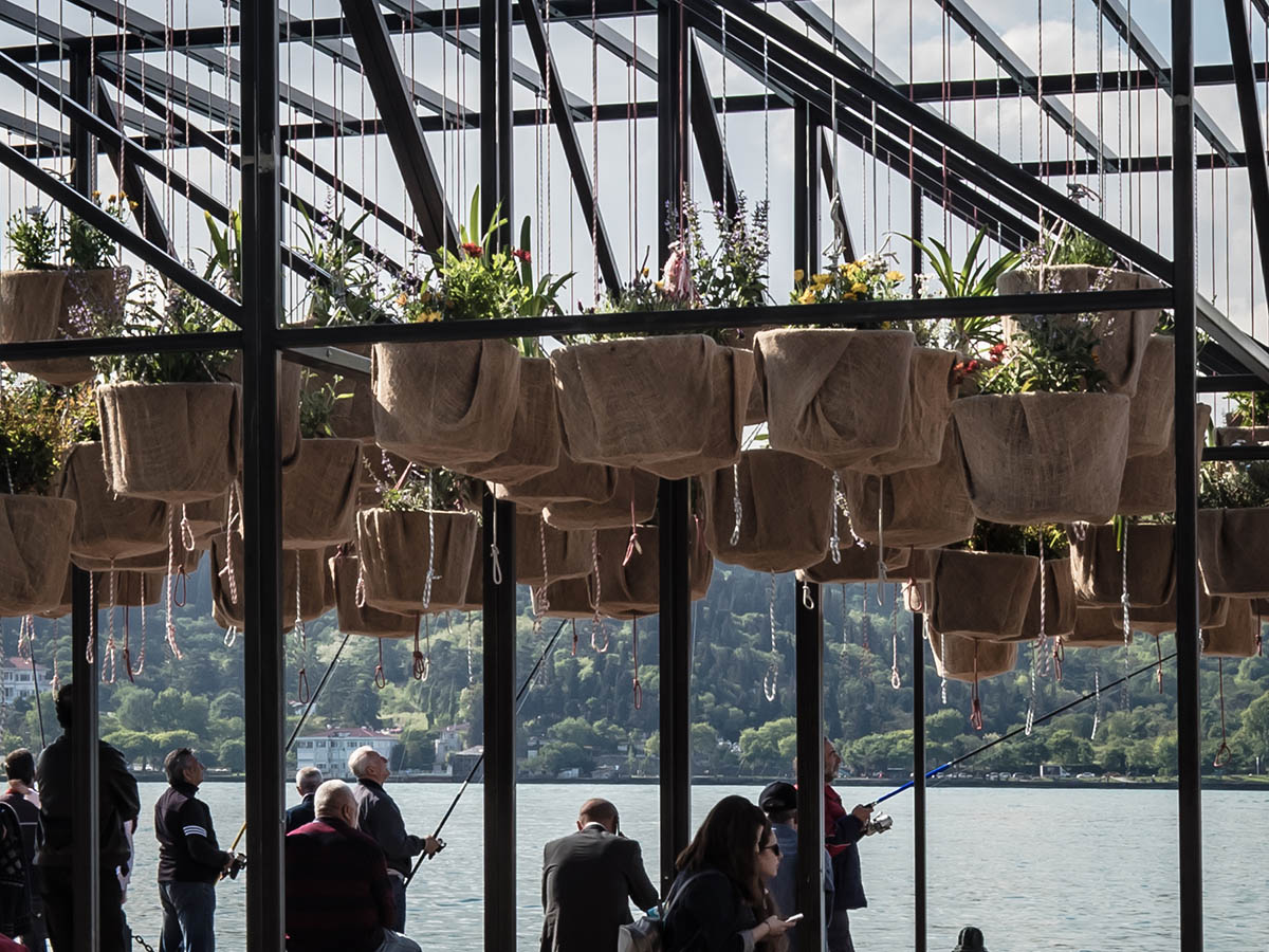 SO? designed a suspended public garden in Istanbul’s Ortakoy Square