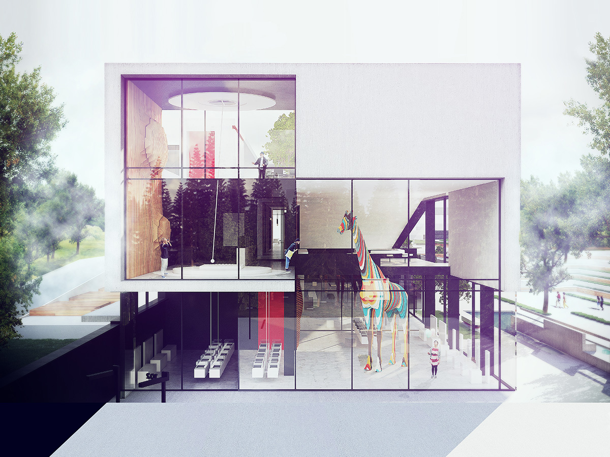 Fragmented blocks for &Ccedil;aycuma Science Center preserve the green fabric designed by ONZ Architects