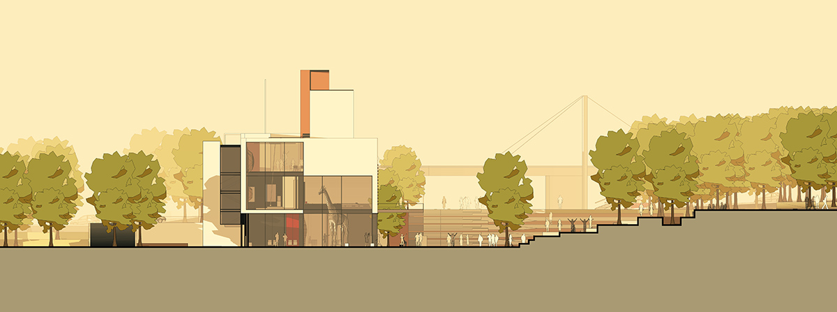 Fragmented blocks for &Ccedil;aycuma Science Center preserve the green fabric designed by ONZ Architects