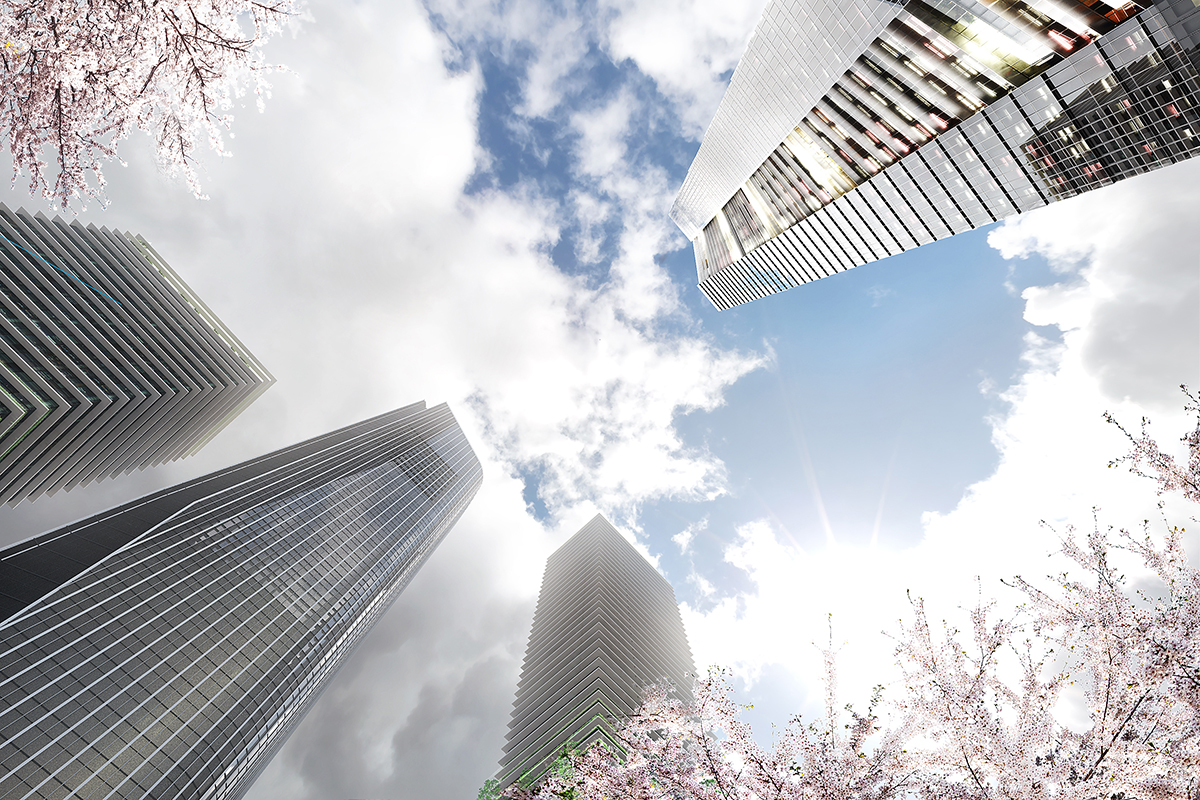 OMA reveals its first tower in Tokyo
