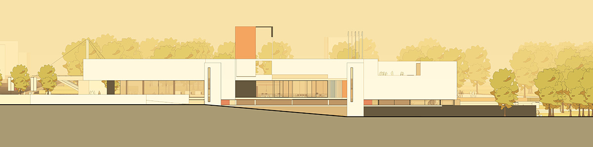 Fragmented blocks for &Ccedil;aycuma Science Center preserve the green fabric designed by ONZ Architects