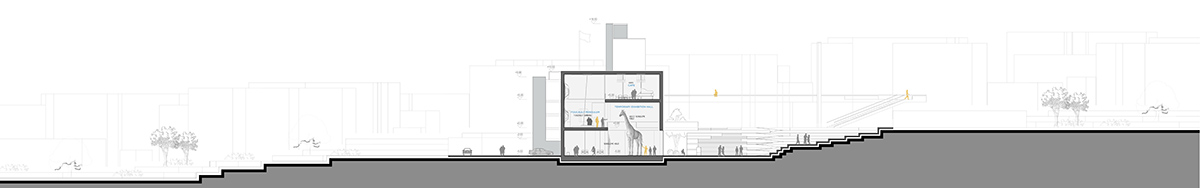 Fragmented blocks for &Ccedil;aycuma Science Center preserve the green fabric designed by ONZ Architects